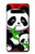 W3929 Cute Panda Eating Bamboo Hülle Schutzhülle Taschen und Leder Flip für LG V60 ThinQ 5G