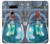 W3912 Cute Little Mermaid Aqua Spa Hülle Schutzhülle Taschen und Leder Flip für LG V30, LG V30 Plus, LG V30S ThinQ, LG V35, LG V35 ThinQ