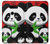 W3929 Cute Panda Eating Bamboo Hülle Schutzhülle Taschen und Leder Flip für LG V30, LG V30 Plus, LG V30S ThinQ, LG V35, LG V35 ThinQ