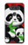 W3929 Cute Panda Eating Bamboo Hülle Schutzhülle Taschen und Leder Flip für LG V20