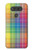 W3942 LGBTQ Rainbow Plaid Tartan Hülle Schutzhülle Taschen und Leder Flip für LG V20