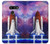 W3913 Colorful Nebula Space Shuttle Hülle Schutzhülle Taschen und Leder Flip für LG G8 ThinQ