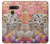 W3916 Alpaca Family Baby Alpaca Hülle Schutzhülle Taschen und Leder Flip für LG G8 ThinQ