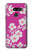 W3924 Cherry Blossom Pink Background Hülle Schutzhülle Taschen und Leder Flip für LG G8 ThinQ