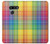 W3942 LGBTQ Rainbow Plaid Tartan Hülle Schutzhülle Taschen und Leder Flip für LG G8 ThinQ