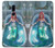 W3911 Cute Little Mermaid Aqua Spa Hülle Schutzhülle Taschen und Leder Flip für LG G7 ThinQ