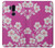 W3924 Cherry Blossom Pink Background Hülle Schutzhülle Taschen und Leder Flip für LG G7 ThinQ