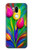 W3926 Colorful Tulip Oil Painting Hülle Schutzhülle Taschen und Leder Flip für LG G7 ThinQ