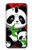 W3929 Cute Panda Eating Bamboo Hülle Schutzhülle Taschen und Leder Flip für LG G7 ThinQ