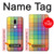 W3942 LGBTQ Rainbow Plaid Tartan Hülle Schutzhülle Taschen und Leder Flip für LG G7 ThinQ