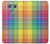 W3942 LGBTQ Rainbow Plaid Tartan Hülle Schutzhülle Taschen und Leder Flip für LG G6
