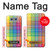 W3942 LGBTQ Rainbow Plaid Tartan Hülle Schutzhülle Taschen und Leder Flip für LG G6
