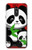 W3929 Cute Panda Eating Bamboo Hülle Schutzhülle Taschen und Leder Flip für LG Q Stylo 4, LG Q Stylus