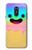 W3939 Ice Cream Cute Smile Hülle Schutzhülle Taschen und Leder Flip für LG Q Stylo 4, LG Q Stylus