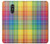 W3942 LGBTQ Rainbow Plaid Tartan Hülle Schutzhülle Taschen und Leder Flip für LG Q Stylo 4, LG Q Stylus
