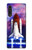 W3913 Colorful Nebula Space Shuttle Hülle Schutzhülle Taschen und Leder Flip für LG Velvet