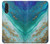 W3920 Abstract Ocean Blue Color Mixed Emerald Hülle Schutzhülle Taschen und Leder Flip für LG Velvet