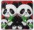 W3929 Cute Panda Eating Bamboo Hülle Schutzhülle Taschen und Leder Flip für LG Velvet