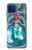 W3911 Cute Little Mermaid Aqua Spa Hülle Schutzhülle Taschen und Leder Flip für Motorola One 5G