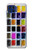 W3956 Watercolor Palette Box Graphic Hülle Schutzhülle Taschen und Leder Flip für Motorola One 5G
