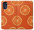 W3946 Seamless Orange Pattern Hülle Schutzhülle Taschen und Leder Flip für Motorola Moto G (2022)