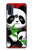 W3929 Cute Panda Eating Bamboo Hülle Schutzhülle Taschen und Leder Flip für Motorola G Pure