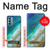 W3920 Abstract Ocean Blue Color Mixed Emerald Hülle Schutzhülle Taschen und Leder Flip für Motorola Moto G Stylus 5G (2022)