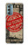 W3937 Text Top Secret Art Vintage Hülle Schutzhülle Taschen und Leder Flip für Motorola Moto G Stylus 5G (2022)