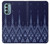 W3950 Textile Thai Blue Pattern Hülle Schutzhülle Taschen und Leder Flip für Motorola Moto G Stylus 5G (2022)