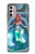 W3911 Cute Little Mermaid Aqua Spa Hülle Schutzhülle Taschen und Leder Flip für Motorola Moto G Stylus 4G (2022)