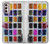 W3956 Watercolor Palette Box Graphic Hülle Schutzhülle Taschen und Leder Flip für Motorola Moto G Stylus 4G (2022)
