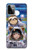 W3915 Raccoon Girl Baby Sloth Astronaut Suit Hülle Schutzhülle Taschen und Leder Flip für Motorola Moto G Power (2023) 5G
