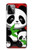 W3929 Cute Panda Eating Bamboo Hülle Schutzhülle Taschen und Leder Flip für Motorola Moto G Power (2023) 5G