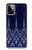 W3950 Textile Thai Blue Pattern Hülle Schutzhülle Taschen und Leder Flip für Motorola Moto G Power (2023) 5G