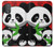 W3929 Cute Panda Eating Bamboo Hülle Schutzhülle Taschen und Leder Flip für Motorola Moto G Power 2022, G Play 2023
