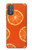 W3946 Seamless Orange Pattern Hülle Schutzhülle Taschen und Leder Flip für Motorola Moto G Power 2022, G Play 2023