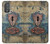 W3955 Vintage Keyhole Weather Door Hülle Schutzhülle Taschen und Leder Flip für Motorola Moto G Power 2022, G Play 2023