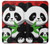 W3929 Cute Panda Eating Bamboo Hülle Schutzhülle Taschen und Leder Flip für Motorola Moto G Power (2021)