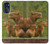 W3917 Capybara Family Giant Guinea Pig Hülle Schutzhülle Taschen und Leder Flip für Motorola Moto G 5G (2023)