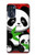W3929 Cute Panda Eating Bamboo Hülle Schutzhülle Taschen und Leder Flip für Motorola Moto G 5G (2023)
