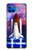 W3913 Colorful Nebula Space Shuttle Hülle Schutzhülle Taschen und Leder Flip für Motorola Moto G 5G Plus