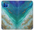 W3920 Abstract Ocean Blue Color Mixed Emerald Hülle Schutzhülle Taschen und Leder Flip für Motorola Moto G 5G Plus