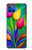 W3926 Colorful Tulip Oil Painting Hülle Schutzhülle Taschen und Leder Flip für Motorola Moto G 5G Plus