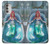 W3911 Cute Little Mermaid Aqua Spa Hülle Schutzhülle Taschen und Leder Flip für Motorola Moto G51 5G
