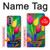 W3926 Colorful Tulip Oil Painting Hülle Schutzhülle Taschen und Leder Flip für Motorola Moto G51 5G