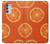 W3946 Seamless Orange Pattern Hülle Schutzhülle Taschen und Leder Flip für Motorola Moto G51 5G