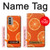 W3946 Seamless Orange Pattern Hülle Schutzhülle Taschen und Leder Flip für Motorola Moto G51 5G
