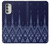 W3950 Textile Thai Blue Pattern Hülle Schutzhülle Taschen und Leder Flip für Motorola Moto G51 5G