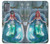 W3911 Cute Little Mermaid Aqua Spa Hülle Schutzhülle Taschen und Leder Flip für Motorola Moto G50