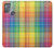 W3942 LGBTQ Rainbow Plaid Tartan Hülle Schutzhülle Taschen und Leder Flip für Motorola Moto G50